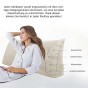 Dreieckiges Lesekissen – Weißes Leinen, verschiedene Stützarten