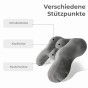 Schmetterlingsförmiges Kissen mit verschiedenen Stützpunkten.