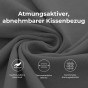 Schmetterlingsförmiges Kissen, Materialdetails.
