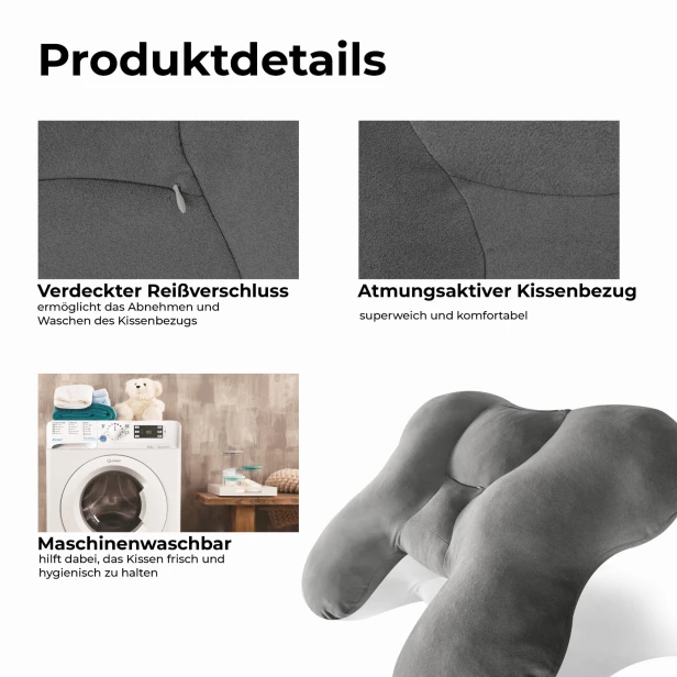 Schmetterlingsförmiges Kissen, Produktdetails.