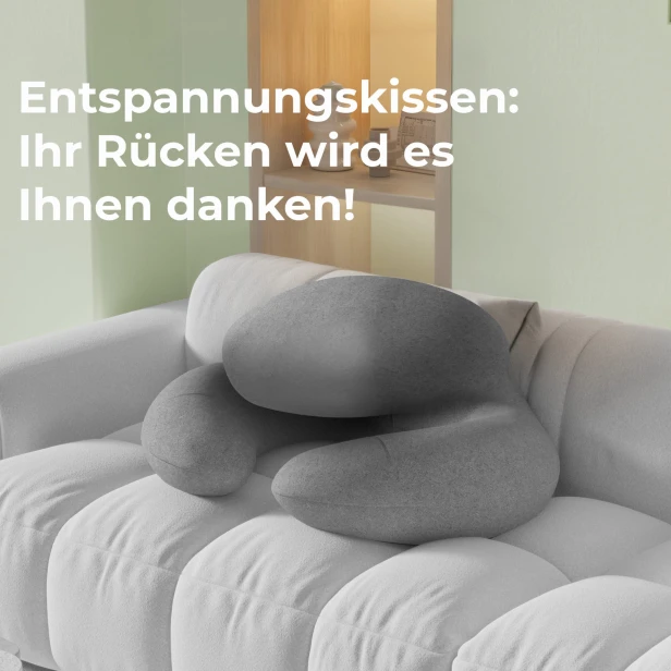 Multifunktionales 3-in-1-Entspannungskissen, für die Wohnungseinrichtung.