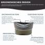 Ergonomisches Knie- und Beinkissen, Farben und Produktdetails.