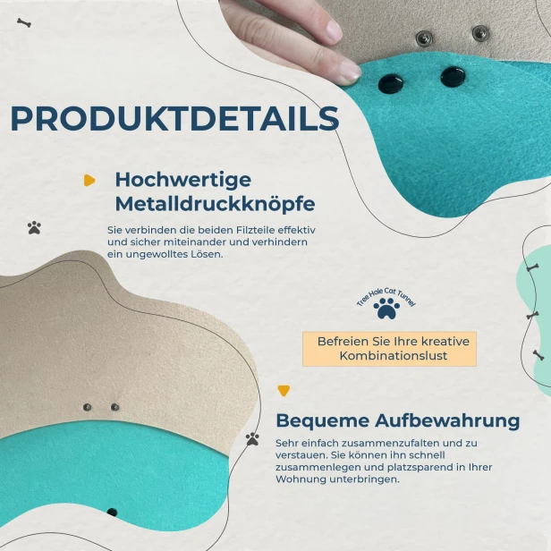 Filz-Katzentunnel, Produktdetails.