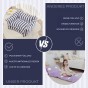 Multifunktionales Sofa mit Bodenkissen, Produktvergleich.