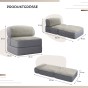 Modularer Relaxsessel 3in1, Produktabmessungen.