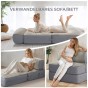 Modularer 3-in-1-Relaxsessel, vielseitig einsetzbar.