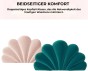 Muschelförmiges Wandkissen fürs Schlafzimmer, doppelseitig.