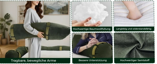 Samtsofa mit Schlaffunktion und Rückenlehne, Zusammenstellung der wichtigsten Merkmale.