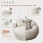 Runde Chaiselongue, Sofa, Sessel, Beige. Produktdetails.
