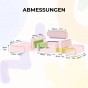Sofa für Kinder und Eltern 287 cm, Produktabmessungen.