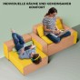 Sofa für Kinder und Eltern, 287 cm – Individuelle Bereiche und gemeinsamer Komfort