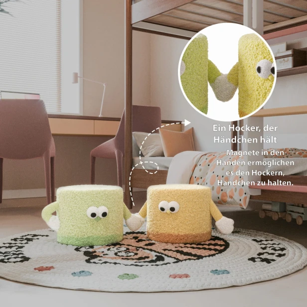„JoyPouch“-Pouf, Produktmerkmale, magnetische Griffe.