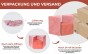 3er-Set modularer Lavendel-Poufs. Bequeme Lieferung! Vakuumverpackung (Kompression) für optimalen Schutz. Der Pouf nimmt innerhalb von 24–48 Stunden seine volle Form wieder an. Schnell und einfach, kein Aufbau erforderlich!