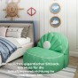 Riesiger Muschelpouf – Grüner Sako-Sessel für ein Schlafzimmer im maritimen Stil