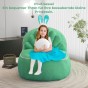 Muschel-Pouf-Sessel für Kinder – Bequemer Prinzessinnenthron, Grün