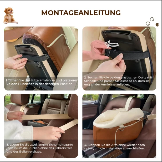 Anleitung zur Installation eines Hundeautositzes mit Armlehne – Einfache Installation