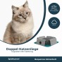 Doppel-Katzenliege aus Filz – Spieltunnel und atmungsaktives Bett
