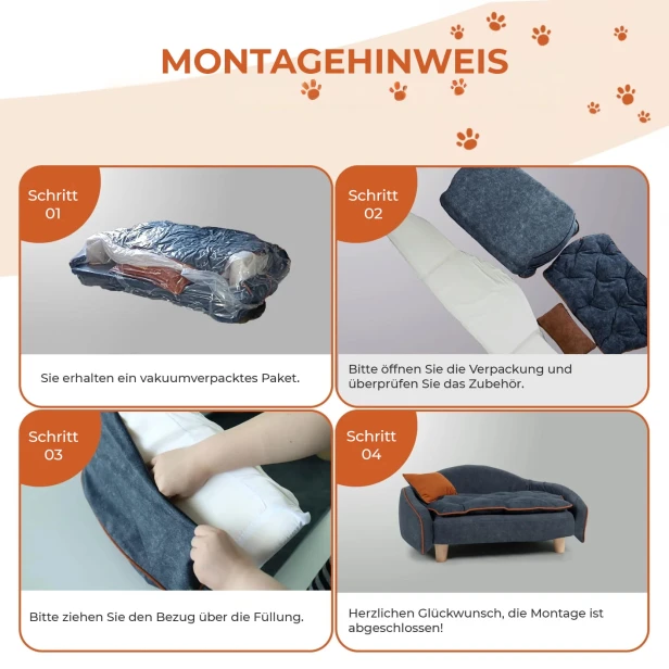 Einfache Montage eines Hundebetts mit Couch | Schritt-für-Schritt-Anleitung