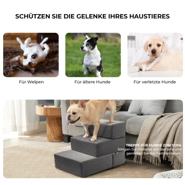 2-in-1-Klapptreppe für Haustiere mit Ruhebereich, Nutzungsarten