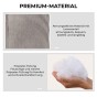 Infografik über die hochwertigen Materialien, die zur Herstellung des Hundebetts/Sitzes verwendet wurden.
