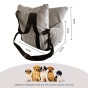 Auto-Hundebett mit schwarz-weißen Streifen, Maße 52x52x42 cm.