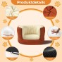Dieses Hundebett in modischem Terrakotta und Beige ist ideal für Hunde, die Wert auf Komfort und Geborgenheit legen. Die hohen Seitenwände bieten hervorragende Unterstützung für Kopf und Nacken. Ein bequemes Bett für Französische Bulldoggen.