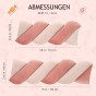 Blushfarbenes Samtkissen. Produktabmessungen.