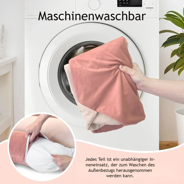 Blush Pillow Samtkissen. Maschinenwaschbar.