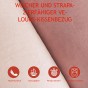 Blushfarbenes Samtkissen. Eigenschaften des Samtstoffs.