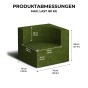 Velvet Embrace Sessel, Produktabmessungen.