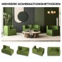 „MEHRERE KOMBINATIONSMETHODEN“ präsentiert die Flexibilität modularer „velvet hug“-Sessel bei der Gestaltung moderner Innenräume.