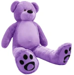 Klassischer Teddybär – Lila, 180 cm