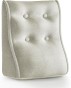 Modulares ergonomisches Leinenkissen – Beige – Gesteppte Lendenwirbelstütze.