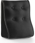 Modulares ergonomisches Leinenkissen – Schwarz – Gesteppte Lendenwirbelstütze.